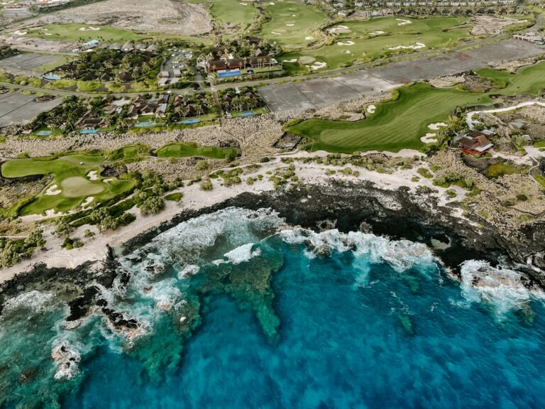 Kona coastline seen from the air