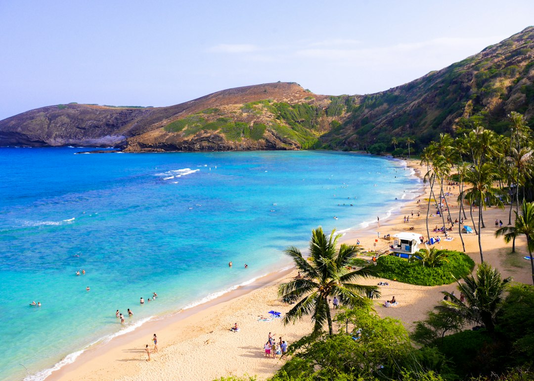 Panoramic view across Hanauma Bay