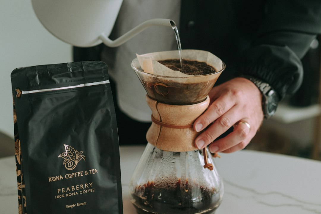 Pour-over coffee being prepared