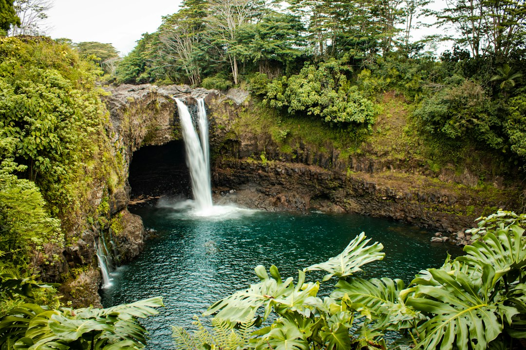 Wide view of Rainbow Falls in Hilo